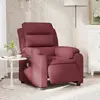 vidaXL Fauteuil de massage inclinable électrique Rouge bordeaux Tissu