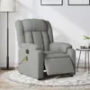 vidaXL Fauteuil de massage inclinable électrique gris clair tissu