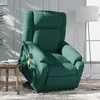 vidaXL Fauteuil inclinable de massage électrique Vert foncé Tissu