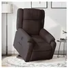 vidaXL Fauteuil inclinable électrique marron foncé tissu