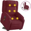 vidaXL Vidaxl Fauteuil Inclinable De Massage Rouge Bordeaux Tissu