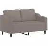 vidaXL Canapé à 2 places Taupe 140 cm Tissu