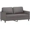 vidaXL Canapé à 2 places Gris 140 cm Similicuir