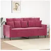 vidaXL Canapé à 2 places Rouge bordeaux 140 cm Velours