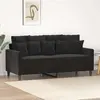 vidaXL Canapé à 2 places Noir 140 cm Velours