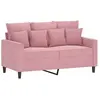 vidaXL Canapé à 2 places Rose 120 cm Velours