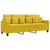 vidaXL Canapé à 3 places Jaune 180 cm Velours