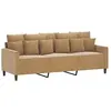 vidaXL Canapé à 3 places Marron 180 cm Velours
