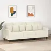 Vidaxl - Canapé à 3 places Crème 180 cm Velours Crème