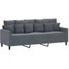 vidaXL Canapé à 3 places Gris foncé 180 cm Velours