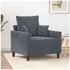 vidaXL Fauteuil Gris foncé 60 cm Velours
