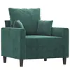 vidaXL Fauteuil Vert foncé 60 cm Velours