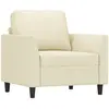 Vidaxl - Fauteuil Crème 60 cm Similicuir Crème