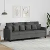 vidaXL Canapé à 3 places Gris foncé 180 cm Tissu