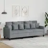 vidaXL Canapé à 3 places Gris clair 180 cm Tissu