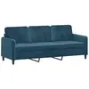 Non communiqué vidaXL Canapé à 3 places Bleu 180 cm Velours