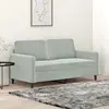 vidaXL Canapé à 2 places Gris clair 140 cm Velours