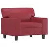 vidaXL Fauteuil Rouge bordeaux 60 cm Similicuir