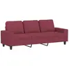 vidaXL Canapé à 3 places Rouge bordeaux 180 cm Tissu