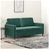vidaXL Canapé à 2 places Vert foncé 140 cm Velours