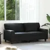 vidaXL Canapé à 2 places Noir 140 cm Similicuir