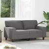 vidaXL Canapé à 2 places Gris 120 cm Similicuir