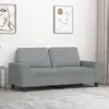 vidaXL Canapé à 2 places Gris clair 140 cm Tissu