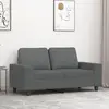 vidaXL Canapé à 2 places Gris foncé 120 cm Tissu