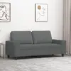 vidaXL Canapé à 2 places Gris foncé 140 cm Tissu
