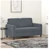 vidaXL Canapé à 2 places Gris foncé 120 cm Velours