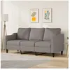 vidaXL Canapé à 3 places Taupe 180 cm Tissu