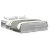 vidaXL Cadre de lit sonoma gris 140x190 cm
