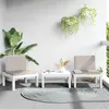 Vidaxl Salon De Jardin Avec Coussins 3 Pcs Blanc Pp