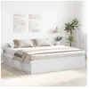 vidaXL Cadre de lit blanc 200x200 cm