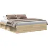 vidaXL Cadre de lit chêne sonoma 200x200 cm