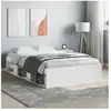 vidaXL Cadre de lit blanc 120x190 cm petit double 3203894