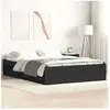 vidaXL Cadre de lit noir 120x190 cm petit double