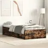 vidaXL Cadre de lit chêne fumé 75x190 cm petit simple
