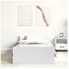 vidaXL Cadre de lit blanc 75x190 cm petit simple bois d'ingénierie