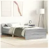 vidaXL Cadre de lit sonoma gris 90x190 cm bois d'ingénierie