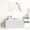 vidaXL Cadre de lit blanc 90x190 cm bois d'ingénierie