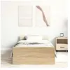 vidaXL Cadre de lit chêne sonoma 90x190 cm bois d'ingénierie