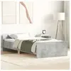 vidaXL Cadre de lit gris béton 90x190 cm bois d'ingénierie