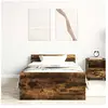 Cadre de lit sans matelas chêne fumé 90x200cm bois d'ingénierie Vidaxl