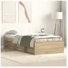 vidaXL Vidaxl Cadre De Lit Sans Matelas Chêne Sonoma 100x200 Cm