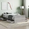vidaXL Bedframe met hoofd- en voeteneinde grijs sonoma 90x200 cm3203808