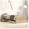 vidaXL Cadre de lit tête de lit et pied de lit chêne sonoma 90x200 cm
