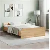 vidaXL Cadre de lit tête de lit et pied de lit chêne sonoma 120x190 cm
