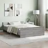 vidaXL Cadre de lit tête de lit et pied de lit sonoma gris 120x190 cm