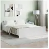 vidaXL Cadre de lit avec tête de lit/pied de lit blanc 140x190 cm